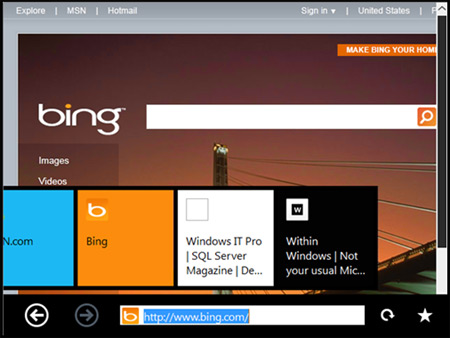 Tela do Windows 8